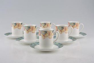 Marks & Spencer Millbrook Coffee Cans & Saucers - Set of 6 Stock clearance offer. Some seconds. 2 1/4" x 2 3/4"