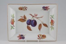 Royal Worcester Evesham - Gold Edge Dish (Giftware) Square with Plums 8 1/2" x 6 1/4" thumb 1