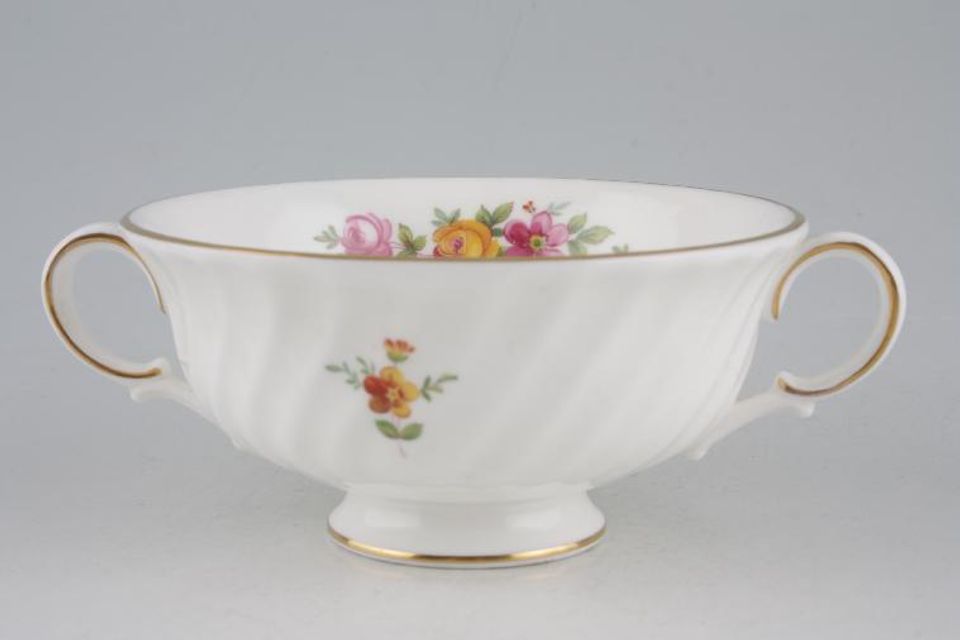 Minton Marlow - Fluted and Straight Edge Soup Cup 2 handles - Straight Edge