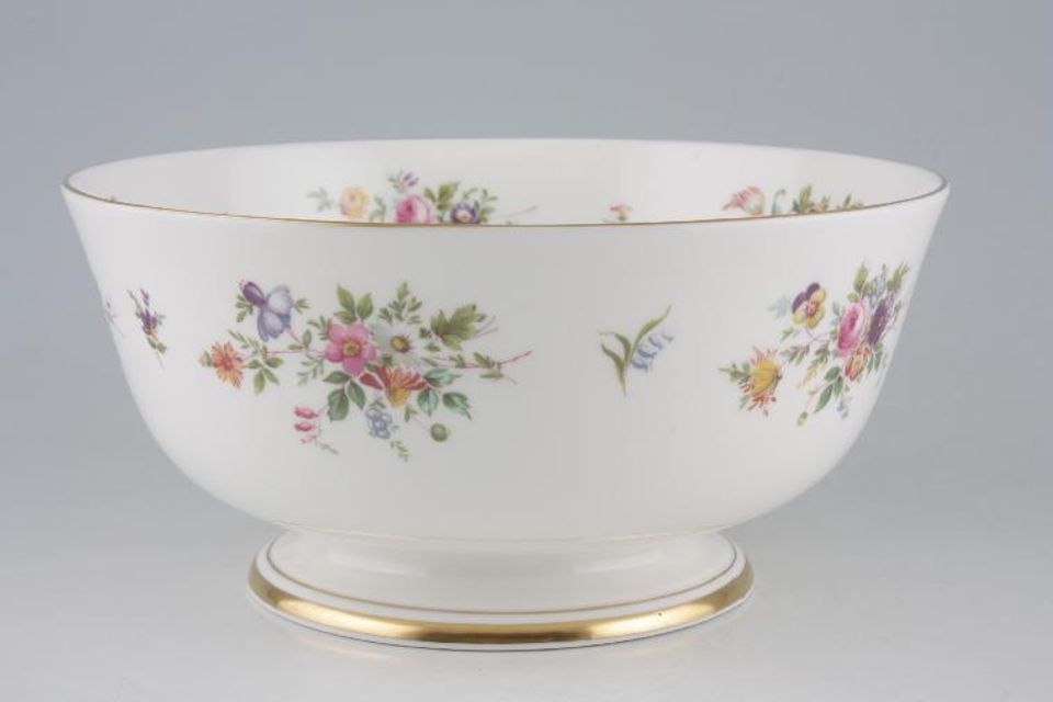 Minton Marlow - Fluted and Straight Edge Serving Bowl Plain Edge - Footed 8 3/4"