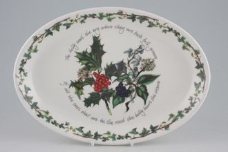 Portmeirion The Holly and The Ivy Oval Plate 10 5/8"