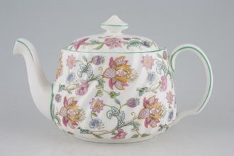 Minton Haddon Hall - Green Edge Teapot (0.42ltr)Pattern all over 3/4pt