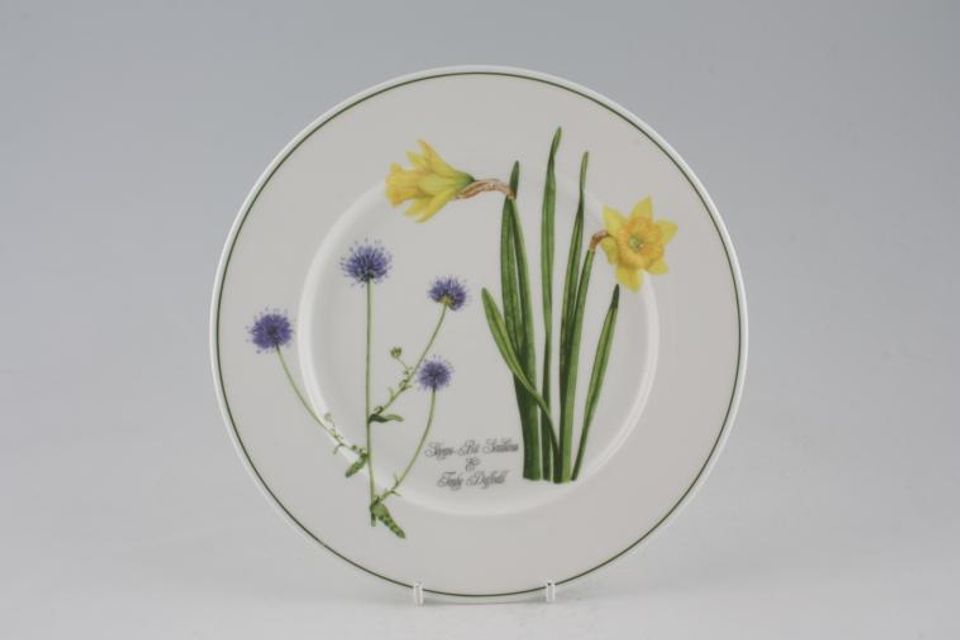 Portmeirion Welsh Wild Flowers Salad/Dessert Plate 	Scabious & Tenby daffodil 8 1/2"