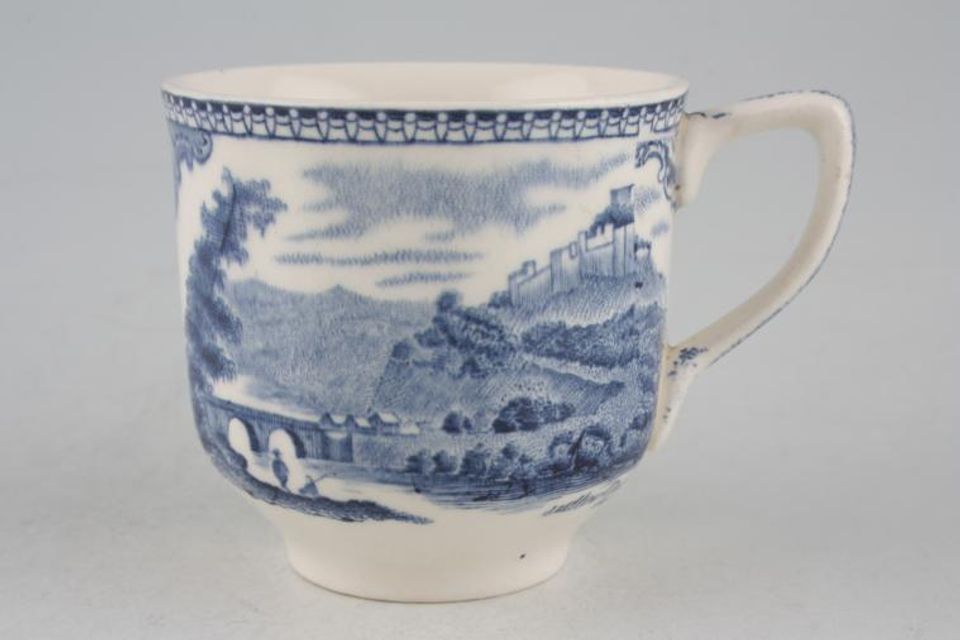 Johnson Brothers Old Britain Castles - Blue Coffee Cup Ludlow Castle 2 1/4" x 2 1/4"