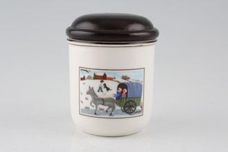 Villeroy & Boch Design Naif Spice Jar Size represents height , wooden lid - Horse & Cart 3 1/4"