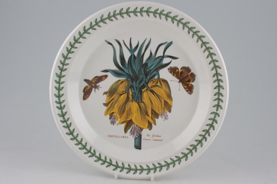 Portmeirion Botanic Garden - Older Backstamps Dinner Plate Fritillaria - Yellow Crown Imperial 10 3/8"