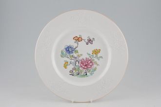 Spode Blanche De Chine Dinner Plate Flowers in centre 10 5/8"