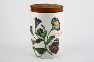 Portmeirion Botanic Garden - Older Backstamps Storage Jar + Lid Conovulvus - Trailing Bindweed 3 3/4" x 5"