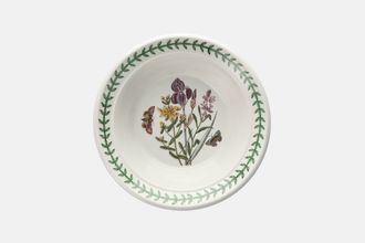 Portmeirion Botanic Garden - Older Backstamps Rimmed Bowl Iris - No name inside bowl 6 1/2"