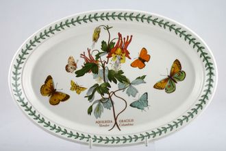 Sell Portmeirion Botanic Garden - Older Backstamps Oval Plate Aquilegia Gracilis - oval - name on plate - rimmed 11"
