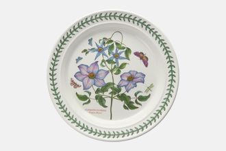 Portmeirion Botanic Garden - Older Backstamps Dinner Plate Clematis Florida - Virgins Bower 10 3/8"
