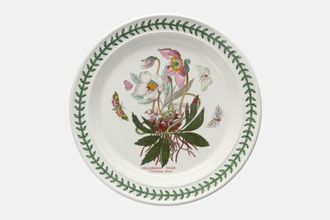 Portmeirion Botanic Garden - Older Backstamps Dinner Plate Helleborus Niger - Christmas Rose 10 3/8"
