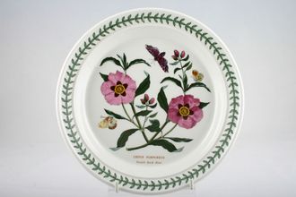 Portmeirion Botanic Garden - Older Backstamps Salad/Dessert Plate Cistus Purpureus - Purple Rock Rose 8 1/2"