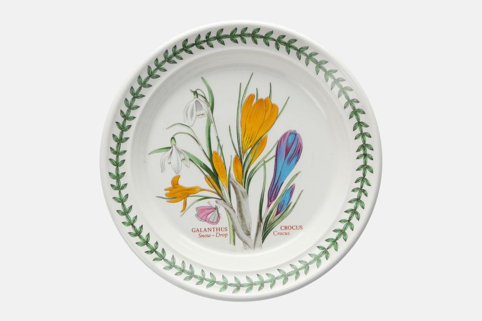 Portmeirion Botanic Garden - Older Backstamps Tea / Side Plate Galanthus Crocus - Snow Drop Crocus 7 1/4"