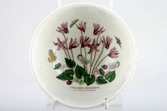 Portmeirion Botanic Garden - Older Backstamps Bowl Cyclamen Repandrum - Ivy Leaved Cyclamen - name inside bowl 5 3/8"