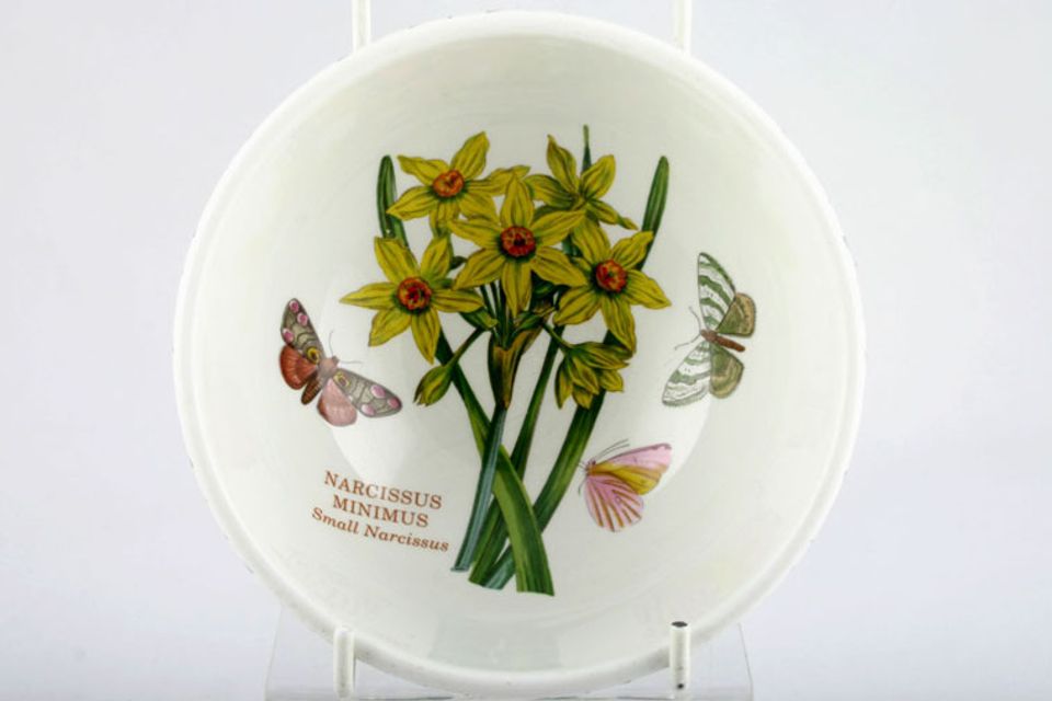 Portmeirion Botanic Garden - Older Backstamps Bowl Narcissus Minimus - Small Narcissus - name inside bowl 5 3/8"