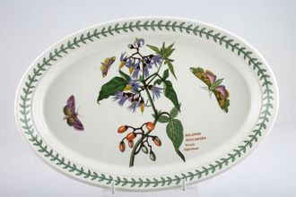 Sell Portmeirion Botanic Garden - Older Backstamps Oval Plate Solanum Dulcamera - Woody Nightshade - Rimmed 11"