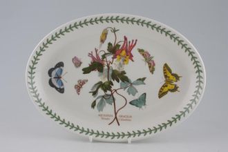 Sell Portmeirion Botanic Garden - Older Backstamps Oval Plate Aquilegia Gracilis - Slender Columbine - Not Rimmed 10 5/8"