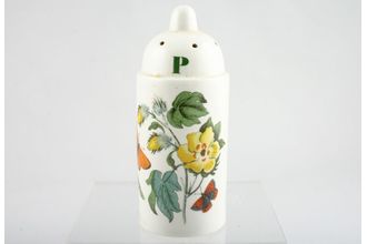 Sell Portmeirion Botanic Garden - Older Backstamps Pepper Pot Gossypium Barbadense - Barbados Cotton Flower - no name - letter P on top 4 1/4"