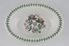 Portmeirion Botanic Garden - Older Backstamps Serving Dish Oval - Rhododendron Lepidotum - Rhododendron - name inside 8" x 5 3/4" thumb 1