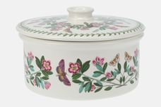 Portmeirion Botanic Garden - Older Backstamps Vegetable Tureen with Lid Drum Shape - Rhododendron Lepidotum - Rhododendron - no name 7 3/4" x 3 1/2" thumb 3