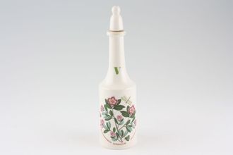 Sell Portmeirion Botanic Garden - Older Backstamps Vinegar Bottle + Stopper Rhododendron Lepidotum - Rhododendron - name on item 9"