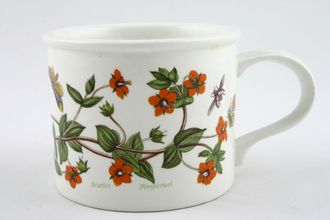 Sell Portmeirion Botanic Garden - Older Backstamps Breakfast Cup Drum shape - Anagallis Arvensis - Scarlet Pimpernel - named 3 3/4" x 3"