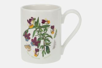 Sell Portmeirion Botanic Garden - Older Backstamps Mug Drum Shape - Viola Tricolore - Heartsease - Named 3 1/4" x 4 1/8"