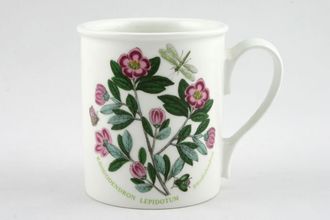 Sell Portmeirion Botanic Garden - Older Backstamps Mug Drum shape, small lip - Rhododdendron Lepidotum - Rhododendron - named 3 1/4" x 3 5/8"
