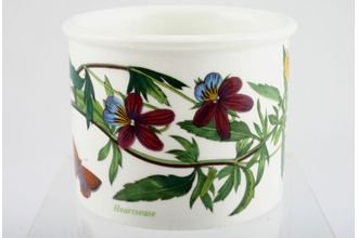 Sell Portmeirion Botanic Garden - Older Backstamps Sugar Bowl - Open (Tea) Drum shape - Viola Tricolor - Heartsease - name on item 3 1/4" x 2 1/2"