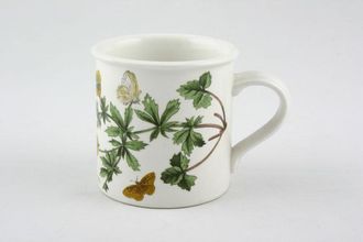 Sell Portmeirion Botanic Garden - Older Backstamps Coffee Cup Drum shape - Potentilla Erecta - Common Tormentil - name on item 2 1/2" x 2 5/8"