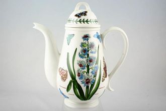 Portmeirion Botanic Garden - Older Backstamps Coffee Pot Hyacinthus Orientalis - Eastern Hyacinth - name on item 2pt