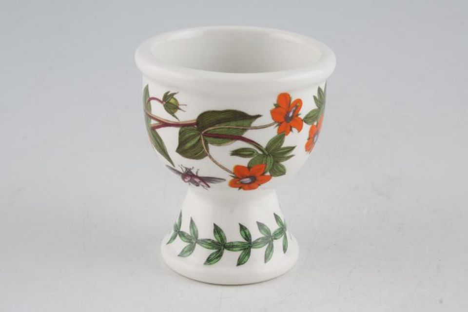 Portmeirion Botanic Garden - Older Backstamps Egg Cup Anagallis Avensis - Scarlet Pimpernel - no name 2 1/4" x 2 1/2"