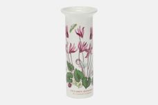 Portmeirion Botanic Garden - Older Backstamps Vase Cylinder shape - Cyclamen Repandum - Ivy Leaved Cyclamen - named 5 1/8" thumb 1