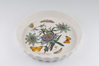 Sell Portmeirion Botanic Garden - Older Backstamps Flan Dish Passiflora Carulea - Blue Passion Flower - name on dish 10 7/8"