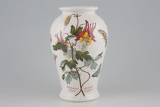 Portmeirion Botanic Garden - Older Backstamps Vase Canton Shape - Aquilegia Gracilis - Slender Columbine 6 3/4" thumb 1