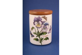 Sell Portmeirion Botanic Garden - Older Backstamps Storage Jar + Lid Viola Hybrida - Pansy 3 3/4" x 5"
