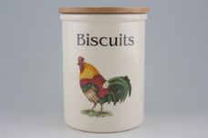 Cloverleaf Farm Animals Biscuit Jar + Lid Wooden lid 5 1/2" x 7" thumb 1