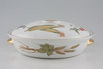 Sell Royal Worcester Evesham - Gold Edge Casserole Dish + Lid Round, Shape 22, Size 1, knob handle on the Lid - Smooth Handles 2pt