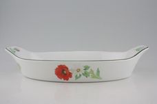 Royal Worcester Poppies Entrée Eared 13 1/2" thumb 1