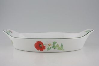 Royal Worcester Poppies Entrée Eared 13 1/2"
