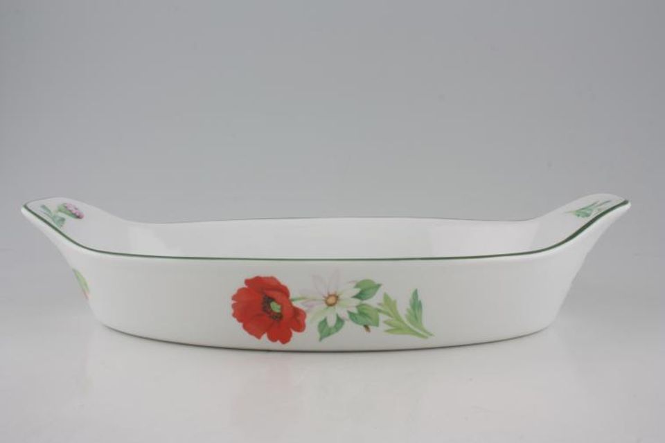 Royal Worcester Poppies Entrée Eared 13 1/2"