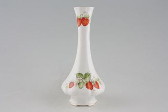 Sell Queens Virginia Strawberry - Gold Edge - Ribbed Embossed Vase 7 1/4"