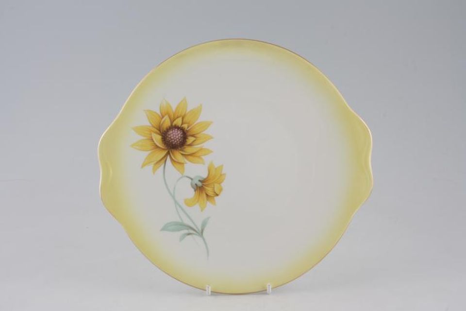 Royal Albert Sunflower Cake Plate Eared 9 1/2"