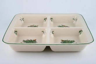 Sell Spode Christmas Tree Serving Dish Square, 4 Section Dish 11 3/4"