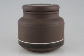 Hornsea Contrast Storage Jar + Lid Ceramic Lid - Plain jar 3 1/2" x 4 1/4"