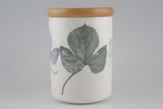 Sell Portmeirion Seasons Collection - Leaves Storage Jar + Lid Height without lid, 3 leaves 3 3/4" x 5"