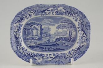 Spode Blue Italian Miniature Plate Oval Plate / Platter 4 1/2"