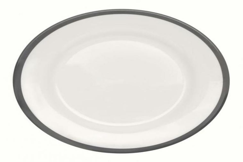 Portmeirion Agapanthus Dinner Plate Grey Stripe 11"