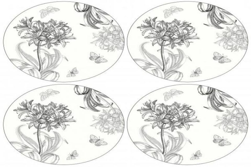 Portmeirion Agapanthus Placemat Round Placemats - set of 4 12 1/4"